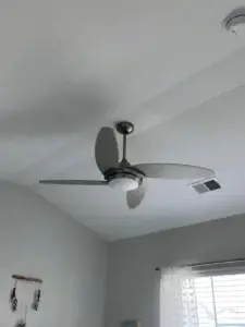 sleek ceiling fan spinning